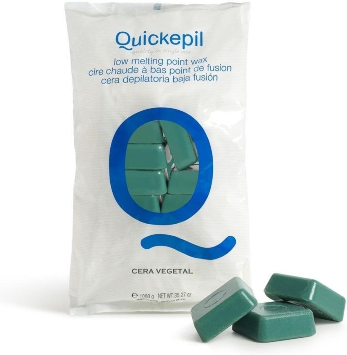 Ontharingswax blokken 1kg. Groen
