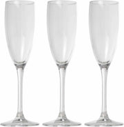 24x Stuks champagneglazen van glas 160 ml  - Glazen op voet voor Champagne/bubbels of Cava
