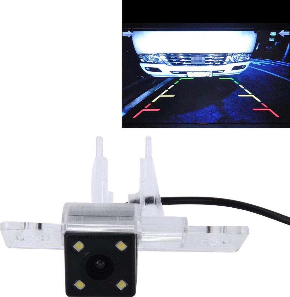 656 Ã— 492 effectieve pixel NTSC 60Hz CMOS II waterdichte auto achteruitrijcamera achteruitrijcamera met 4 LED-lampen voor Touareg 2008-2010