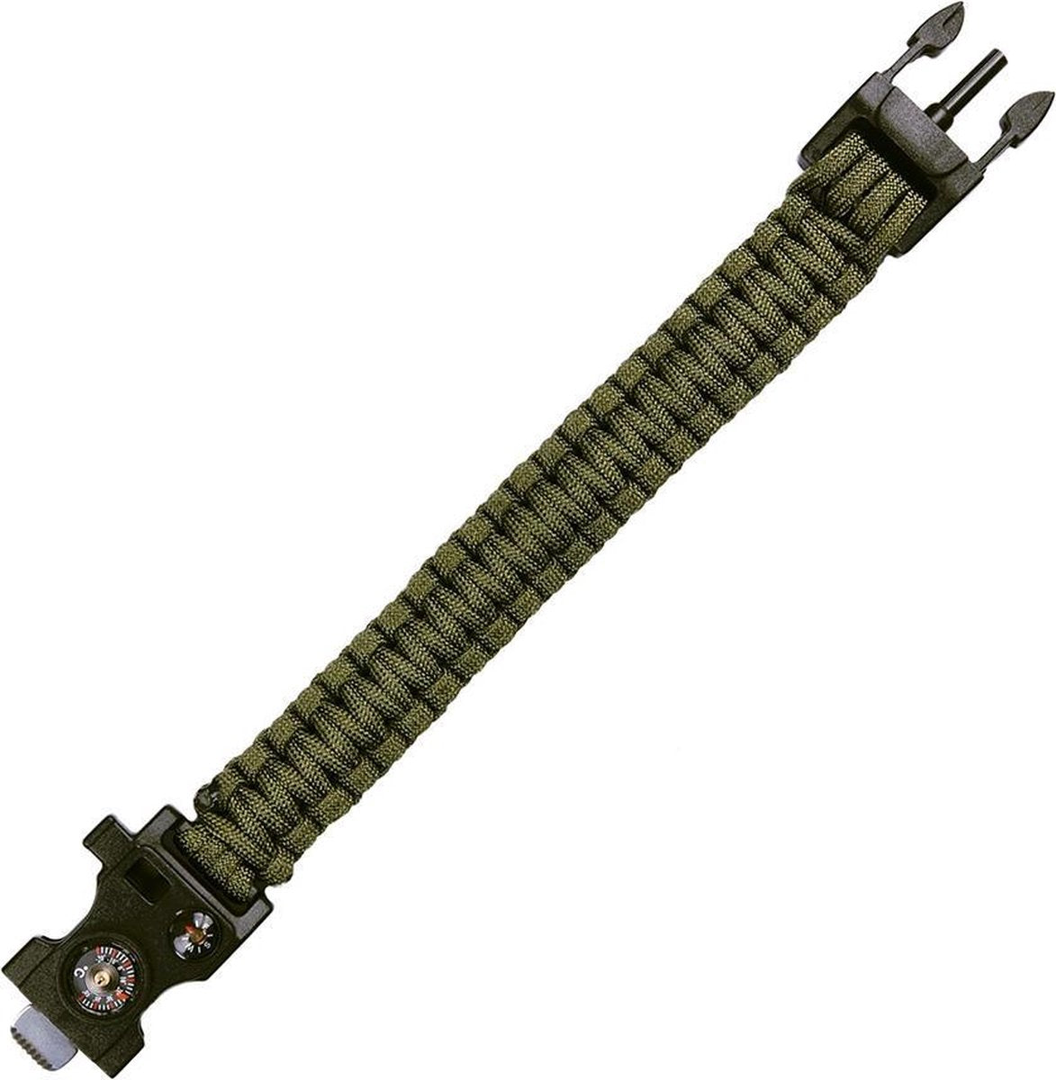 101inc Paracord survival bracelet 9inch groen