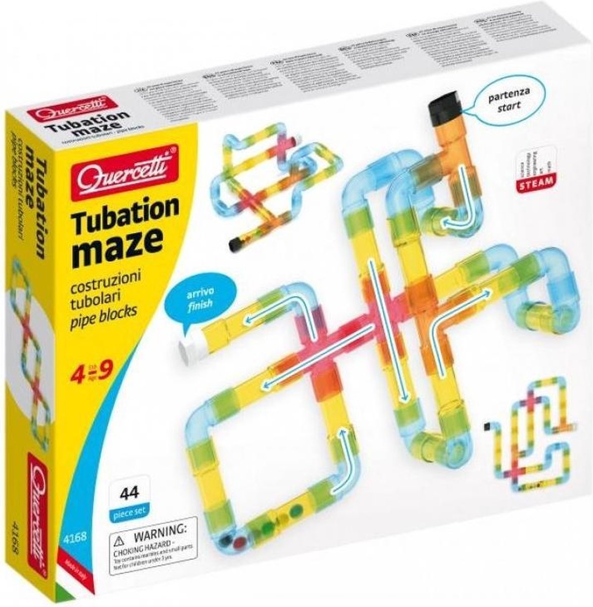 2x Quercetti tubation maze knikkerbaan transparant 44-delig