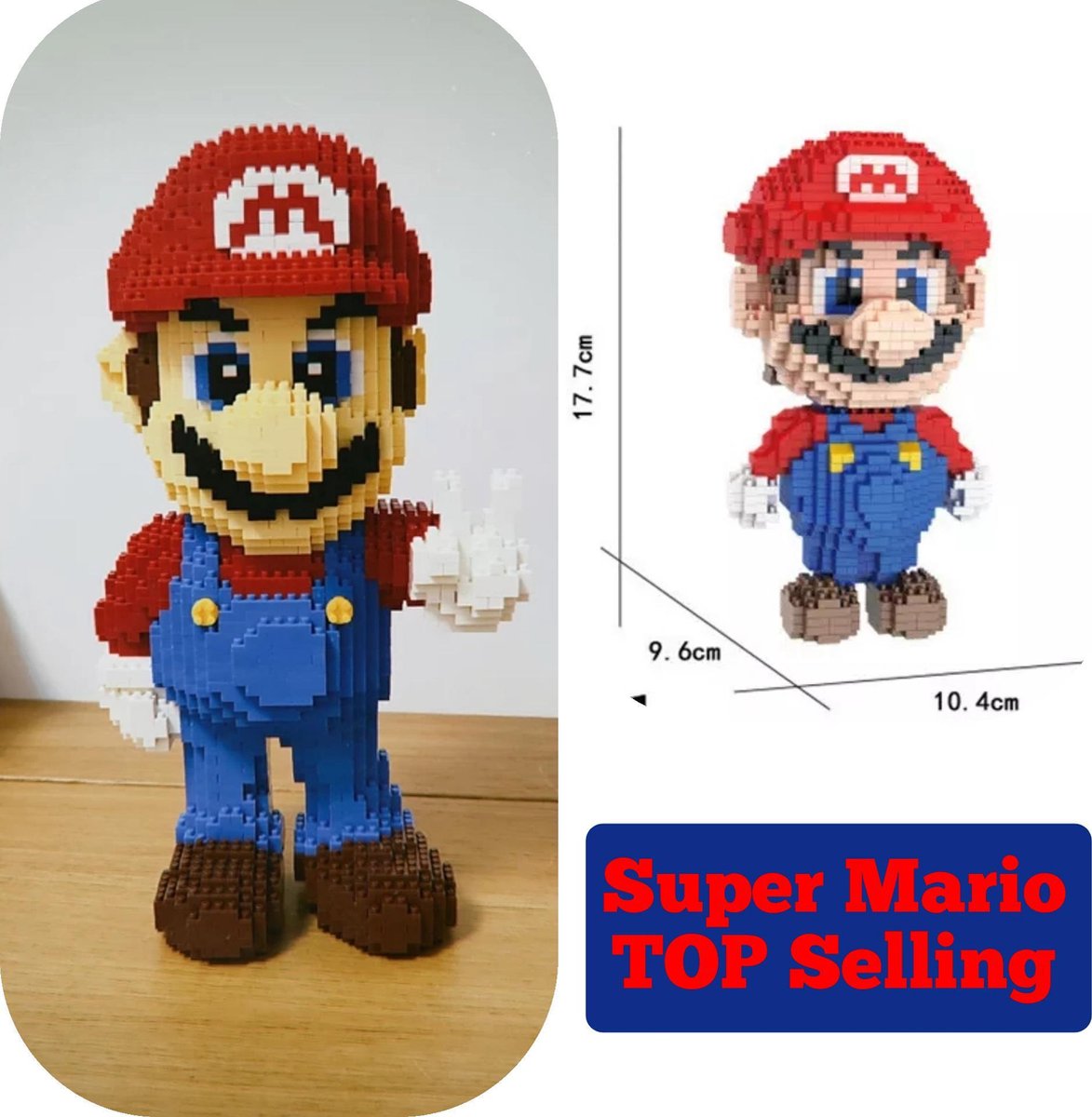 Super Mario Bouwstenen | Bouwblokjes| Hobby & Ontwikkeling | incl. Bouwconstructie Handleiding | TOP Selling