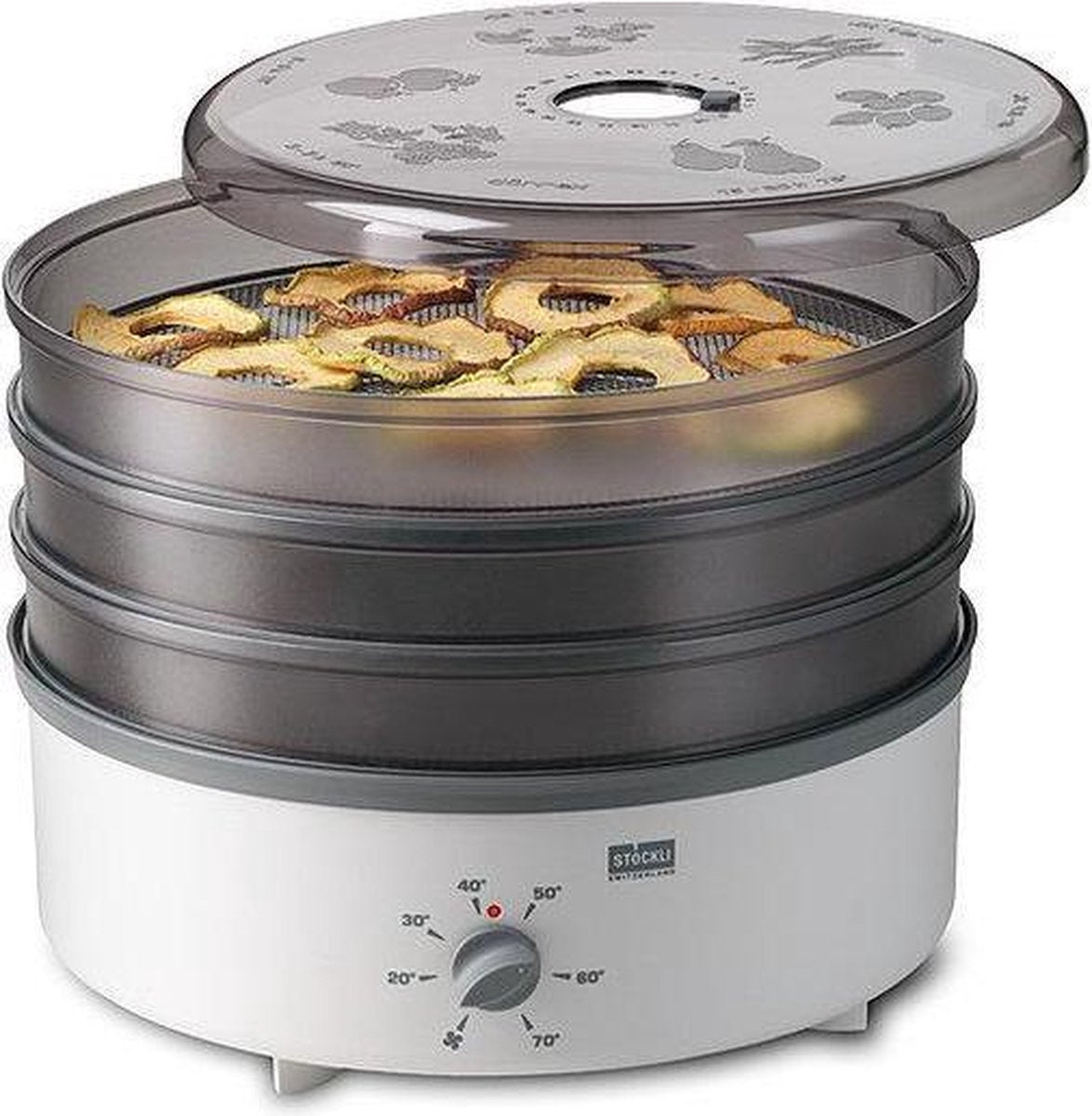 Stöckli Ovens Dehydrator Voedseldroger met 3 Metaal Roosters