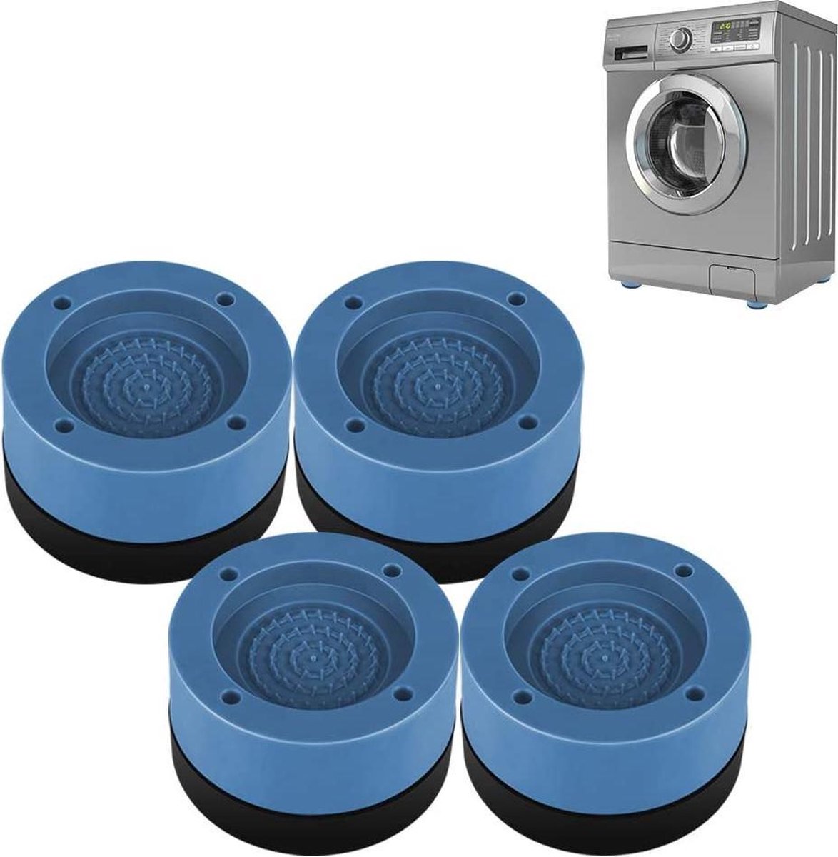 TriljementenDempers Wasmachine -Vegena-pakket van 4 universele vibratiedemper