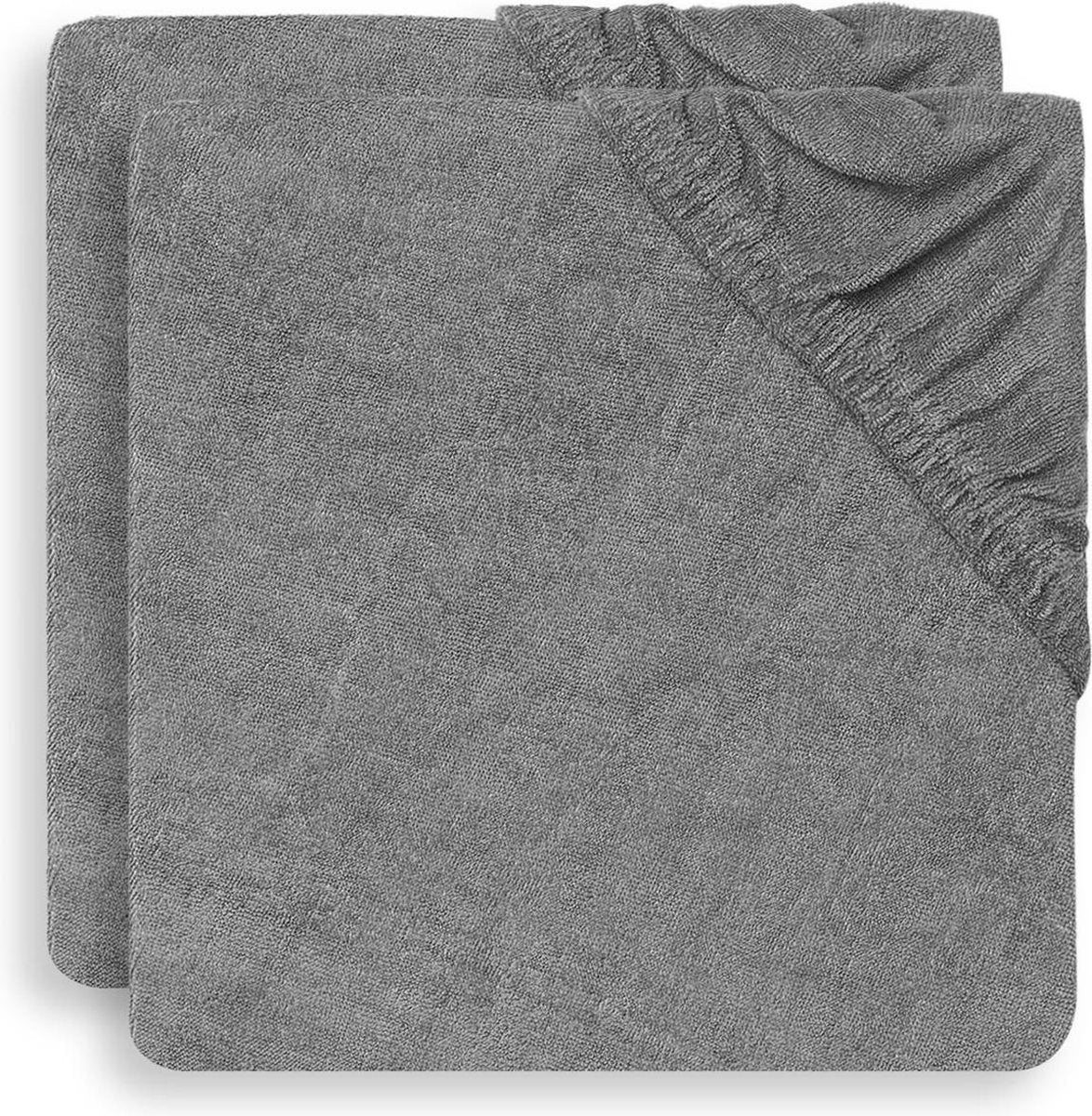 Jollein Aankleedkussenhoes Badstof 50x70cm - Storm Grey - 2 Stuks