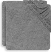 Jollein Aankleedkussenhoes Badstof 50x70cm - Storm Grey - 2 Stuks