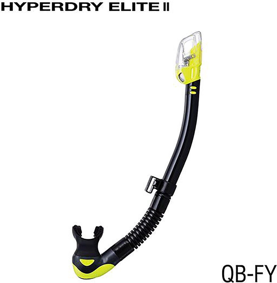 TUSA Hyperdry Elite II snorkel - zwart/geel