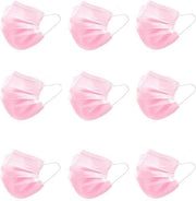 50 Roze Wegwerp Mondmaskers | 50 Gekleurde Mondkapjes | Mondkapjes Roze | 3 Laags | Hoogste Kwaliteitsgarantie