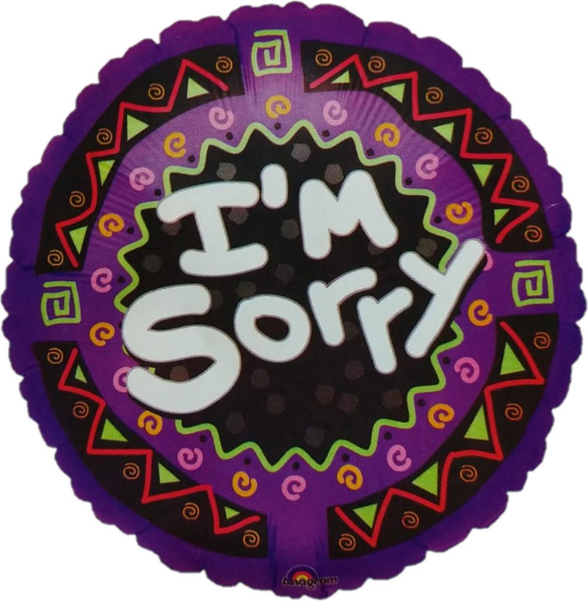 Folieballon - I'm sorry - 43cm - Zonder vulling