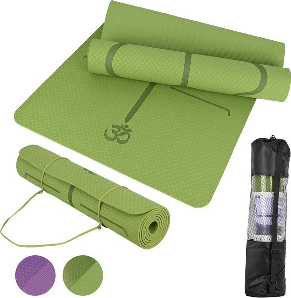 Fuegobird Yoga Mat - Donker Groen - 183 x 61 x 0.6 cm