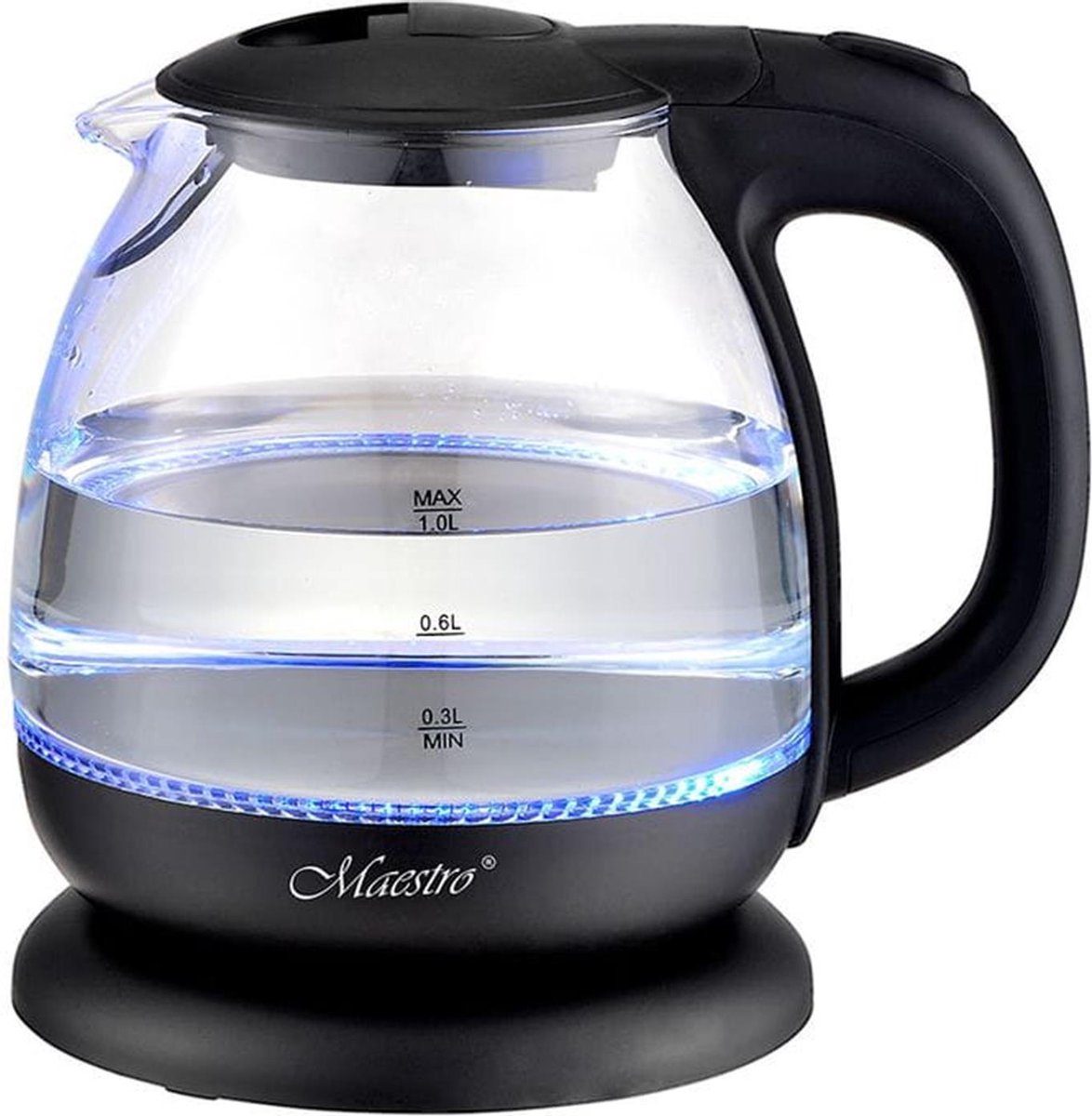 Feel-Maestro MR-055-BLACK waterkoker 1 l Zwart 1100 W