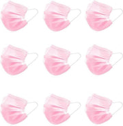 Roze Kinder Wegwerp Mondmaskers | 50 Gekleurde Mondkapjes voor Kids | 14.5 x 9 cm | 3 Laags | Hoogste Kwaliteitsgarantie