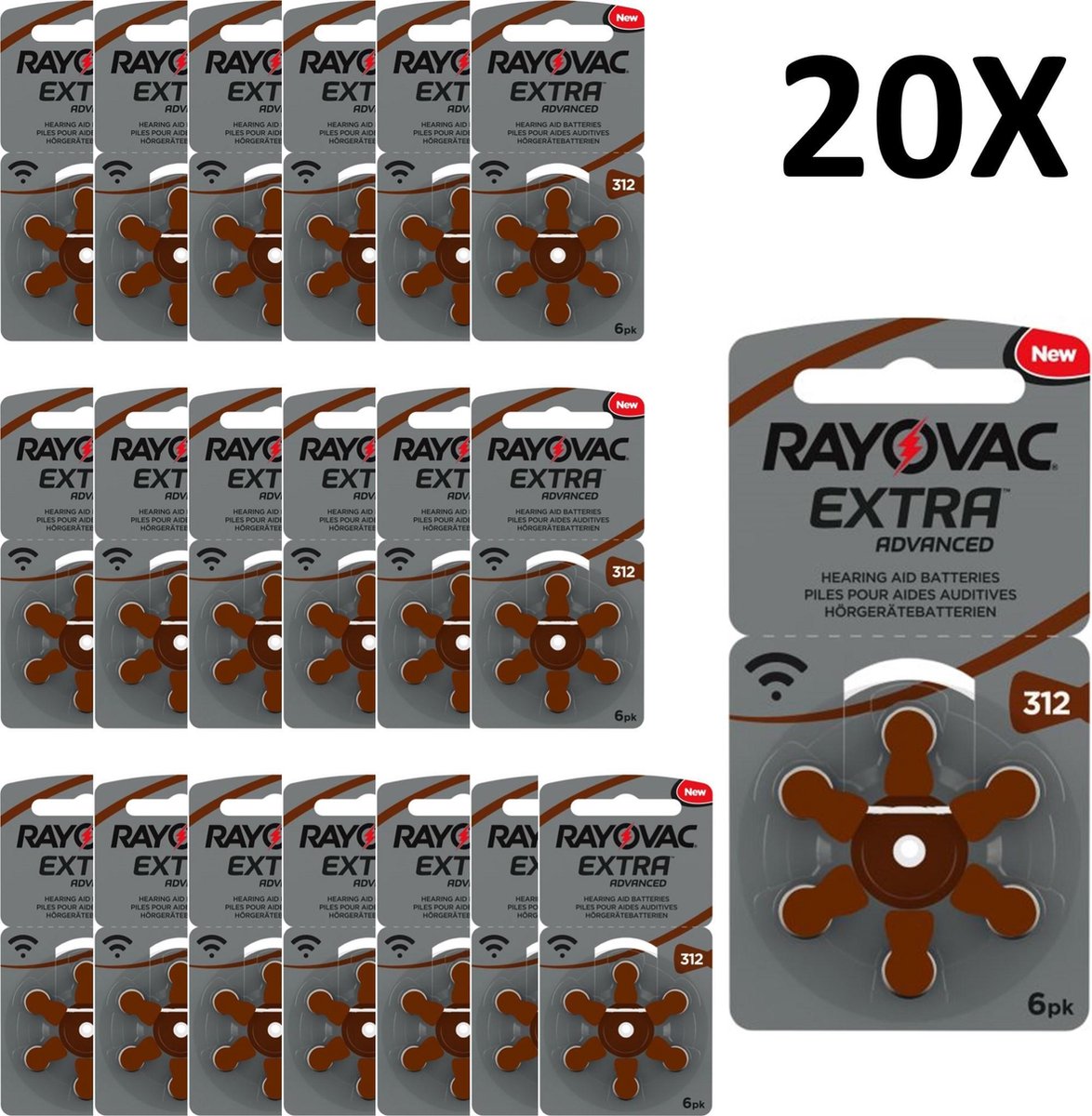 Rayovac 312 extra advanced - 120 stuks