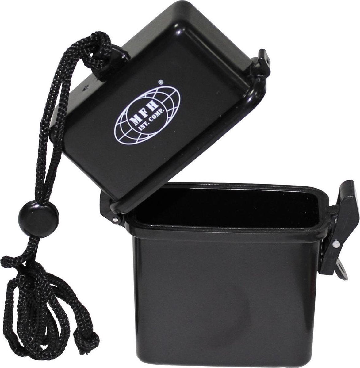 MFH Opbergbox  - waterdicht - kunststof - nekkoord  - zwart