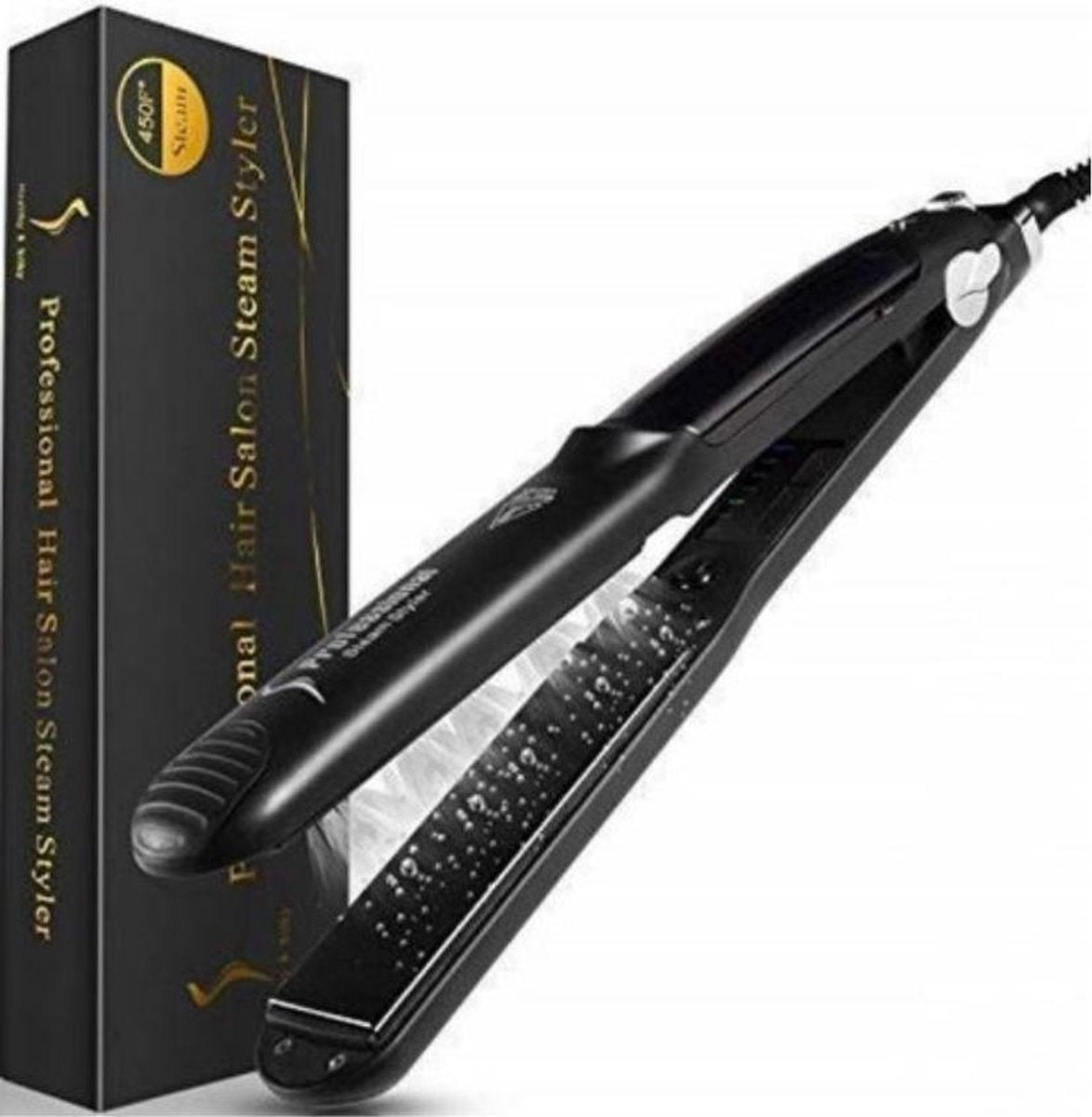 Steam Stoom Stijltang Professionele Zwart Nu Gratis Accessories