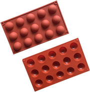 ProductGoods - Siliconen Bakvorm Halve Bollen - Halfrond Rond - 15 Stuks - Bakvormen