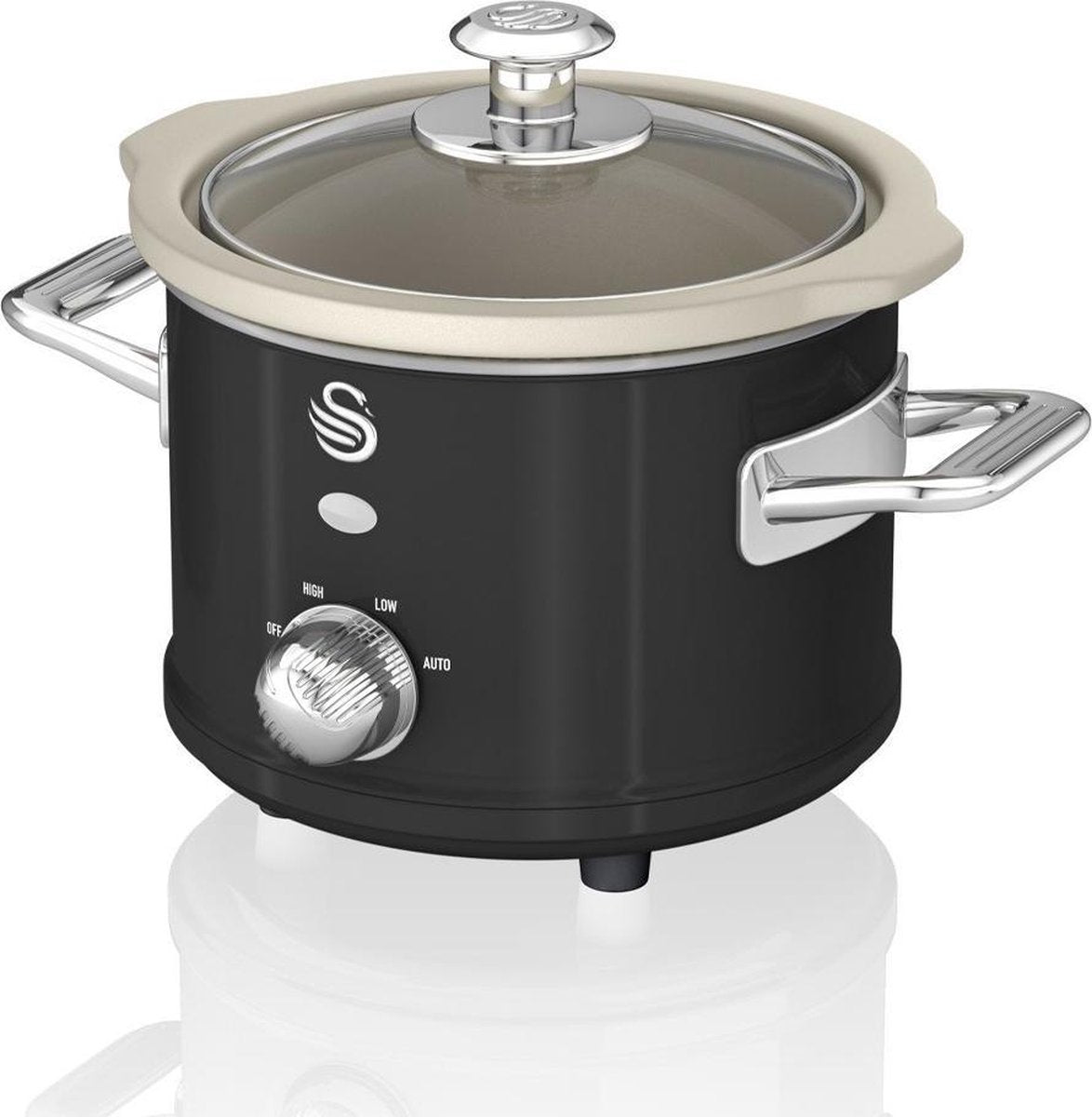 Swan Retro - Slowcooker - Zwart - 1.5 liter