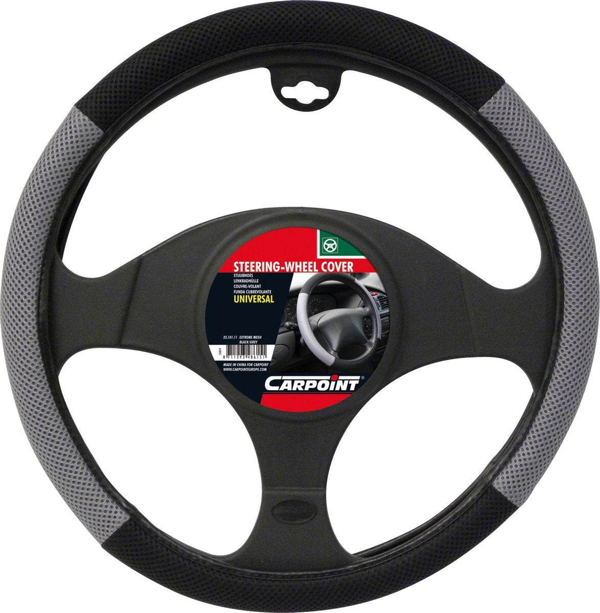 Carpoint Stuurhoes X-treme Mesh Zwart/Grijs