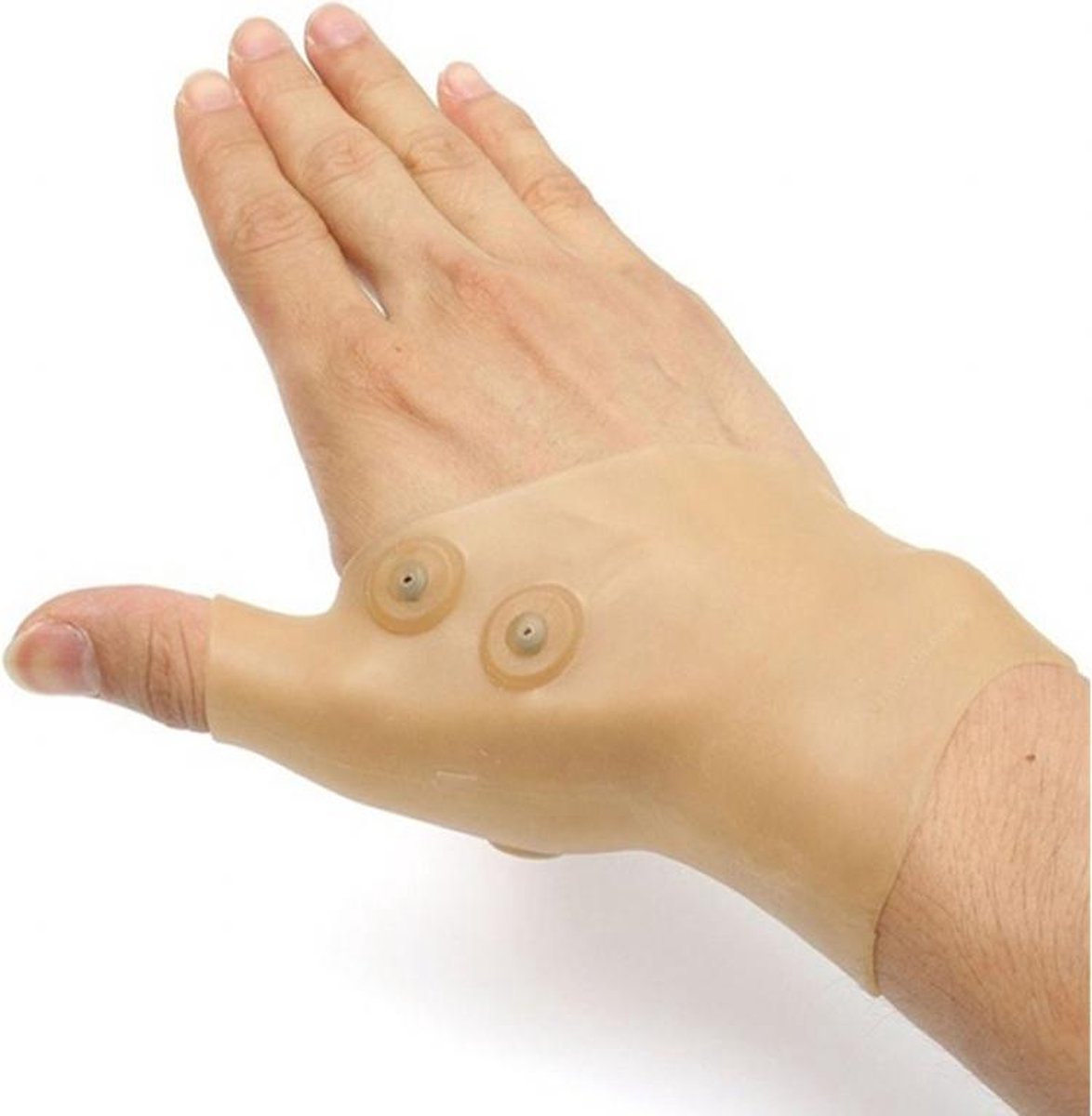 Artrose Handschoen - Artrose Brace – Artritis Handschoenen - Reuma Handschoen– Duim Handschoen - Spierpijn – Handklachten - Ondersteuning – Magnetisch - beige