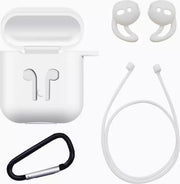 Siliconen Hoes - 4-in-1 - Wit - voor Apple Airpods 1 en 2