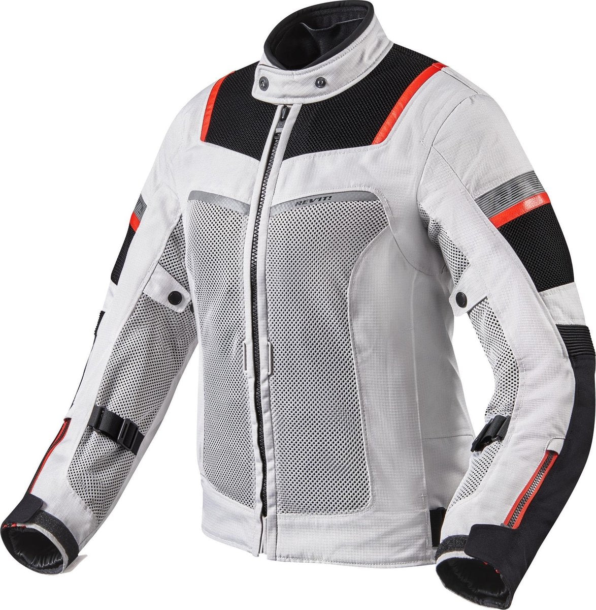 REV'IT! Tornado 3 Lady Silver Black Motorcycle Jacket 40