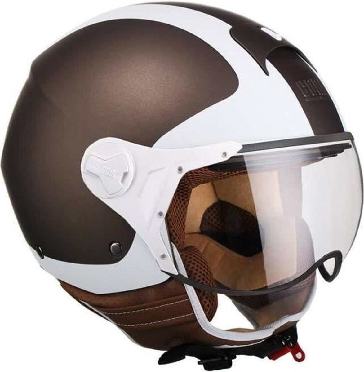 CGM jethelm 107V Positano - heren - bruin en wit