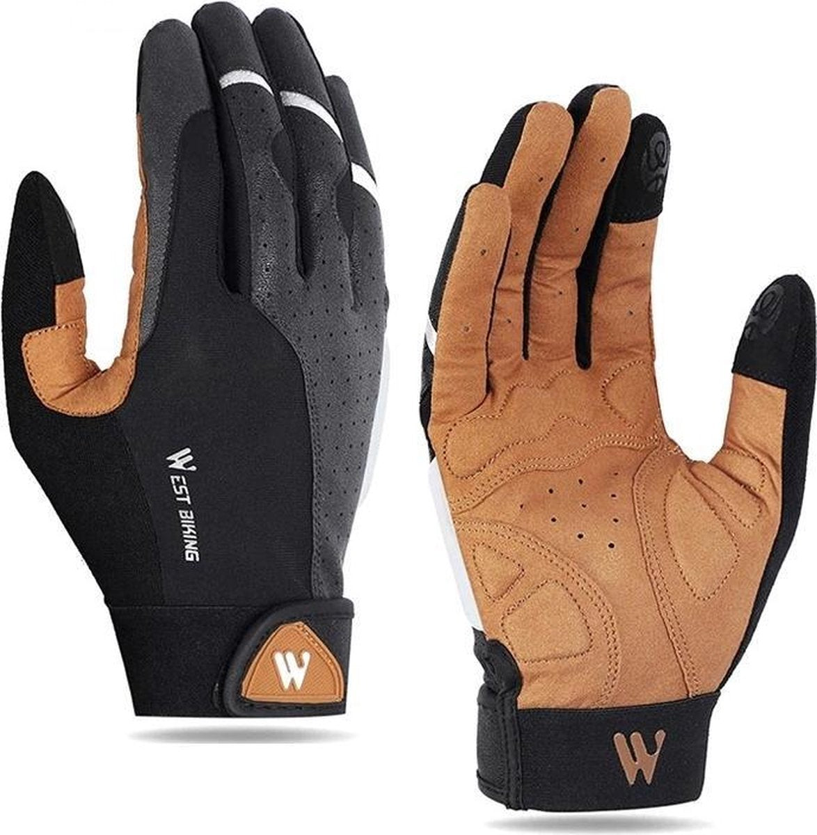 Fiets Handschoenen - Bruin - Heren - Dames - Unisex - Hand Schoenen - Mountainbike - Racefiets - Maat L