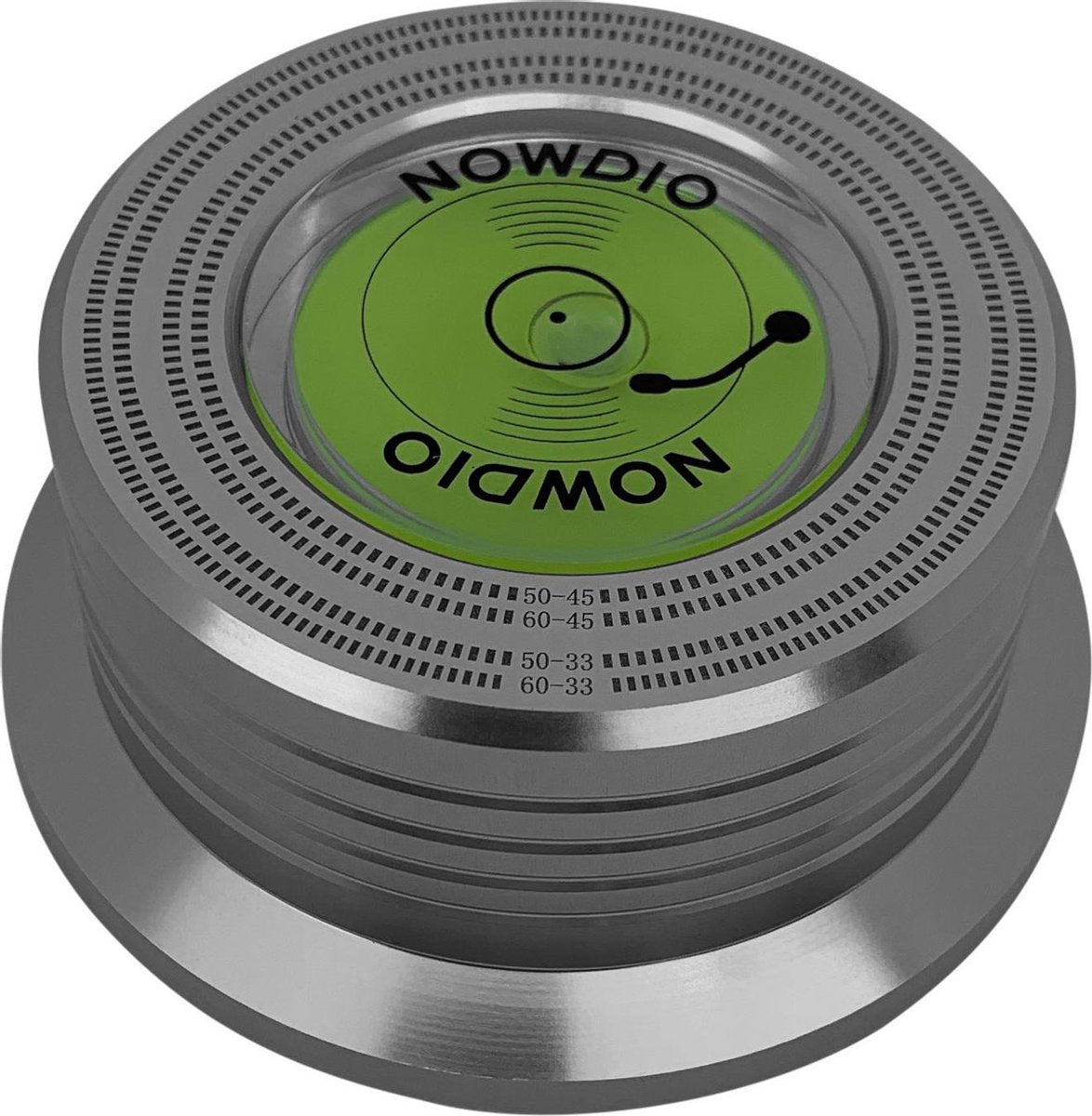 Platenpuck of Aandrukgewicht voor Platenspeler - Zilver 280 Gram - Hifi Record Clamp met Waterpas - Record Clamp - High End Stabilizer voor Draaitafel