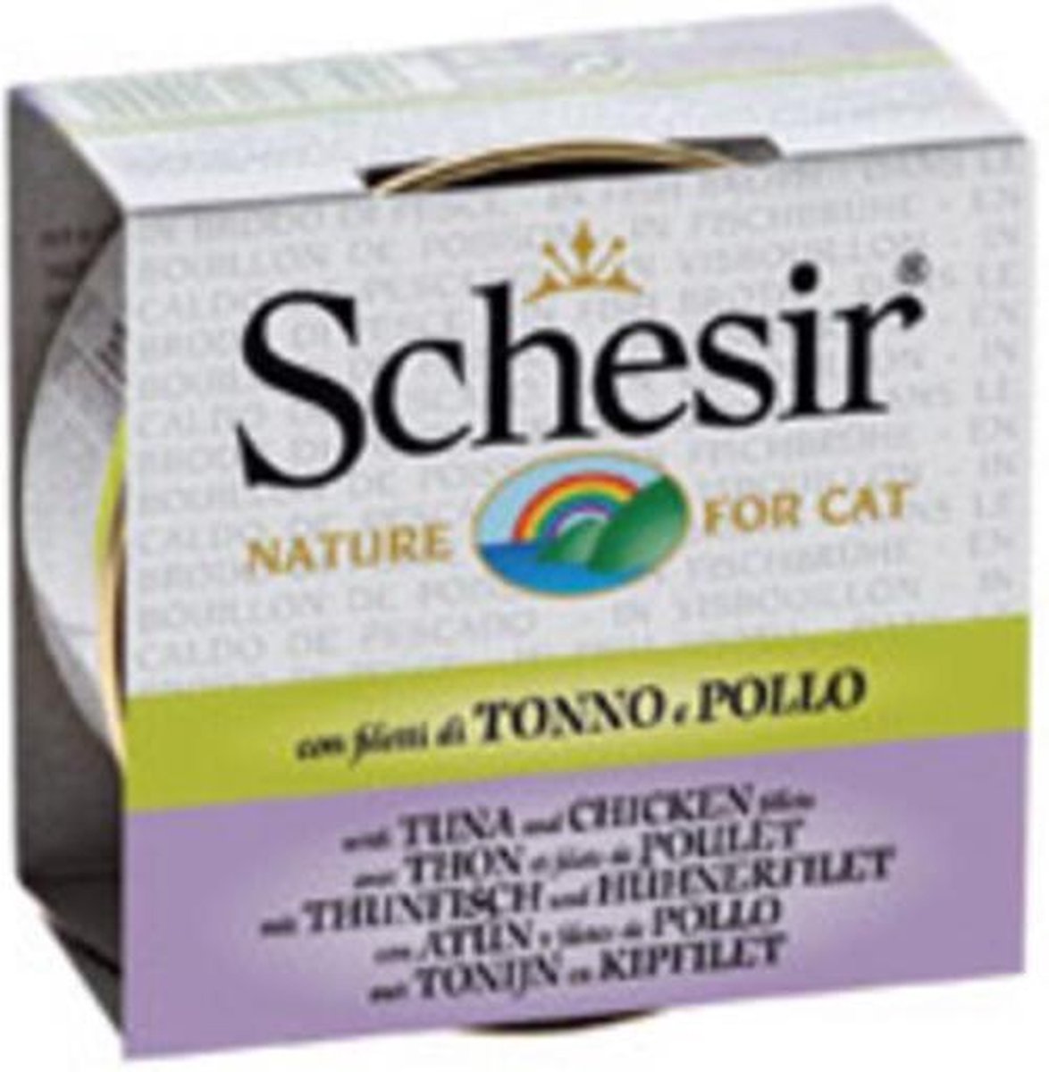 Schesir bouillon tonijn / kip kattenvoer 70 gr