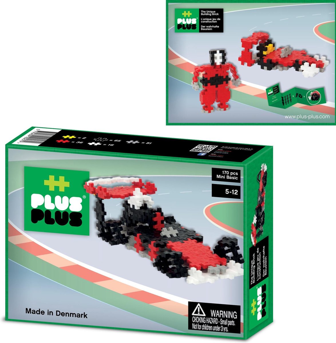 Plus-Plus Mini Basic - Racewagen - 170 stuks