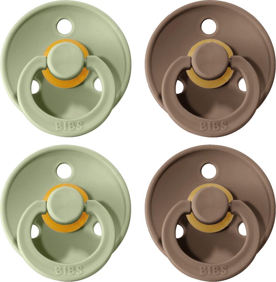 BIBS Fopspeen - Maat 2 (6-18 maanden) - 4 stuks - Sage en Dark Oak