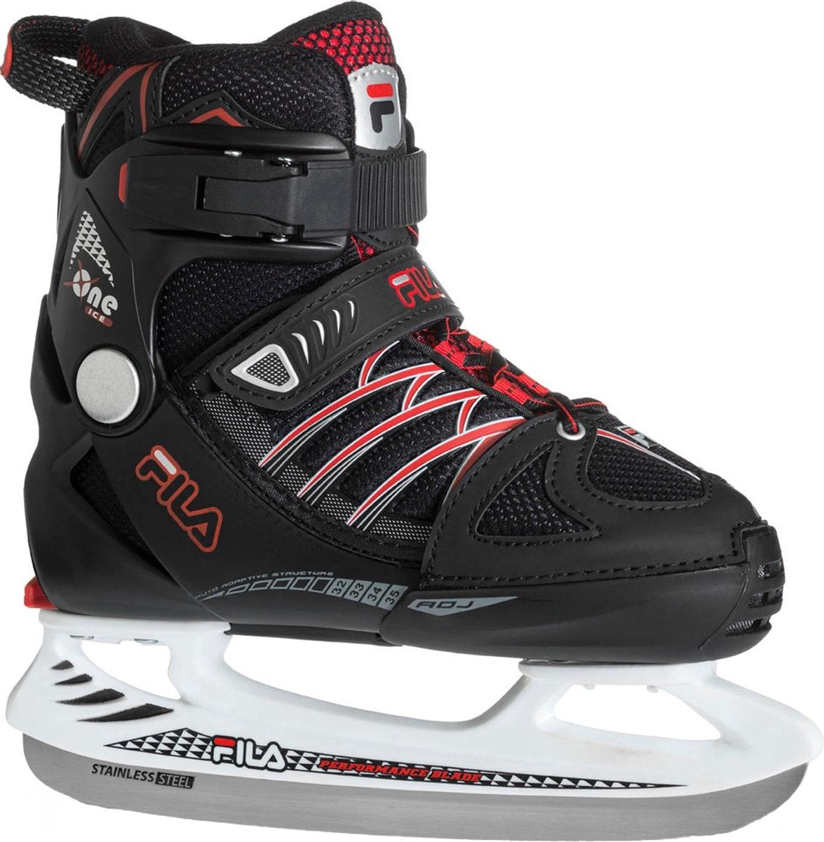 Fila Schaatsen - Maat 35-38 - Unisex - zwart/rood/zilver