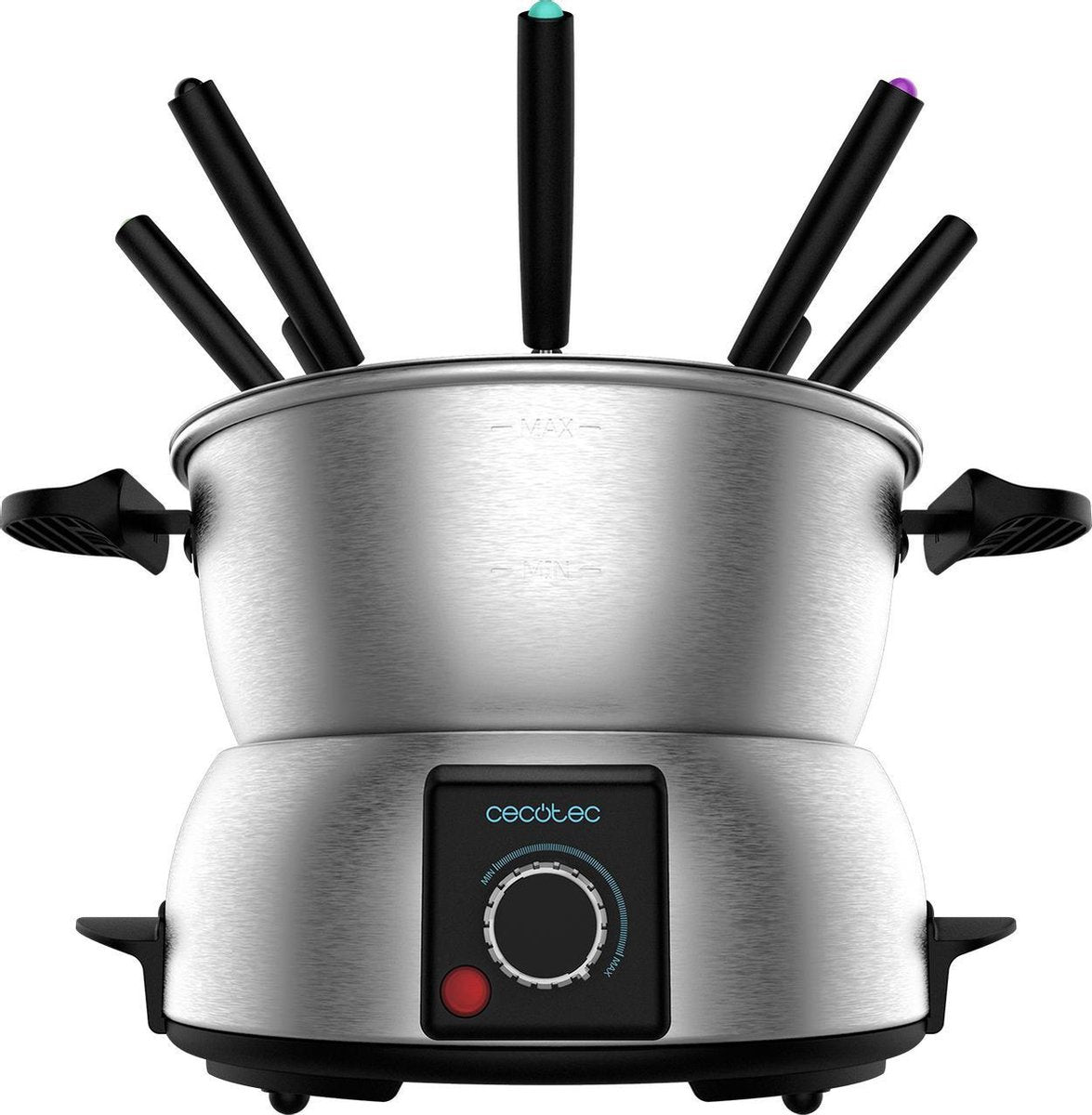 Cecotec Fondueset - Kaasfondue voor 8 personen - Chocolade fondue - Elektrisch - Zilver