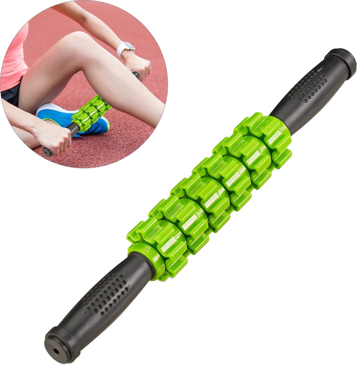 relaxdays massageroller - trigger point massage - massage stick - handvatten - fitness