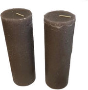 2x Rustik Lys Cylinder kaars warm grijs