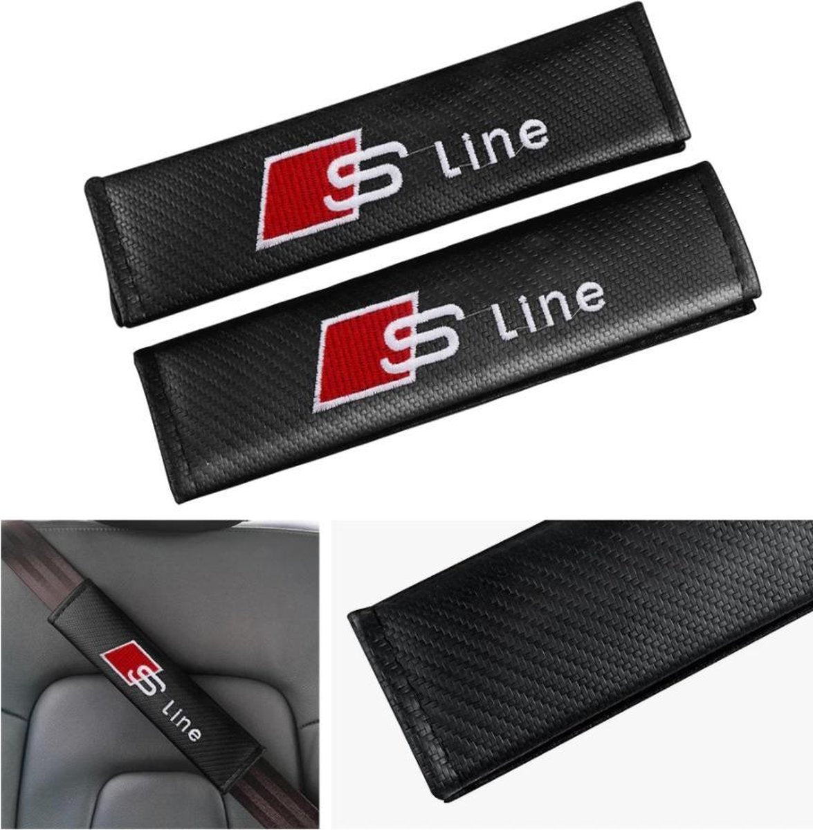 S-line Gordelhoezen - schouderbeschermers - A3 - A4 - Logo - 2 stuks!