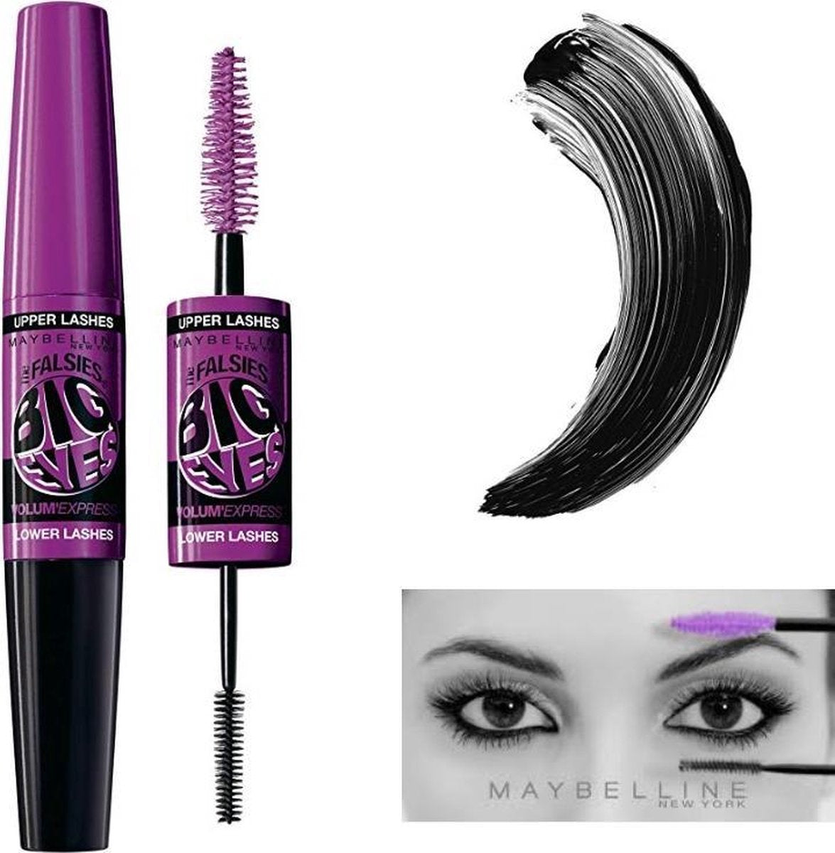 Maybelline Volum'Express The Falsies Big Eyes Washable Mascara - 203 Very Black