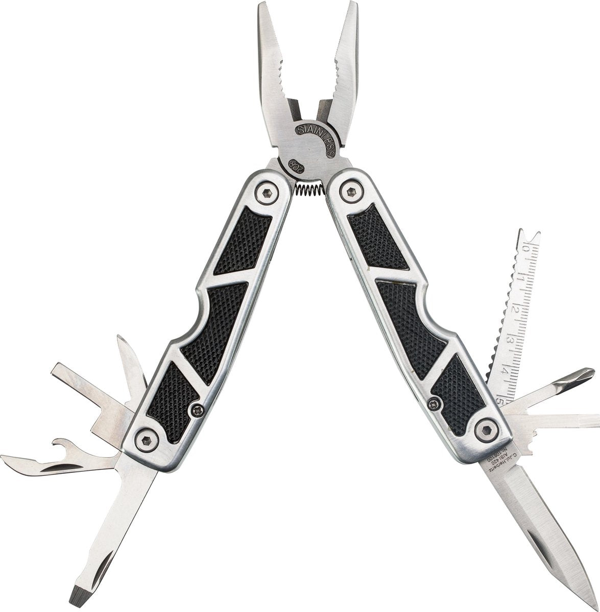 Homey's Multitool - Utility - RVS/Aluminium - 14 Functies - In Doos