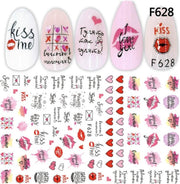 GUAPÀ - Nail Art 3D Rosé Love Stickers - Nagel Decoratie & Versiering Folie - 92 pieces