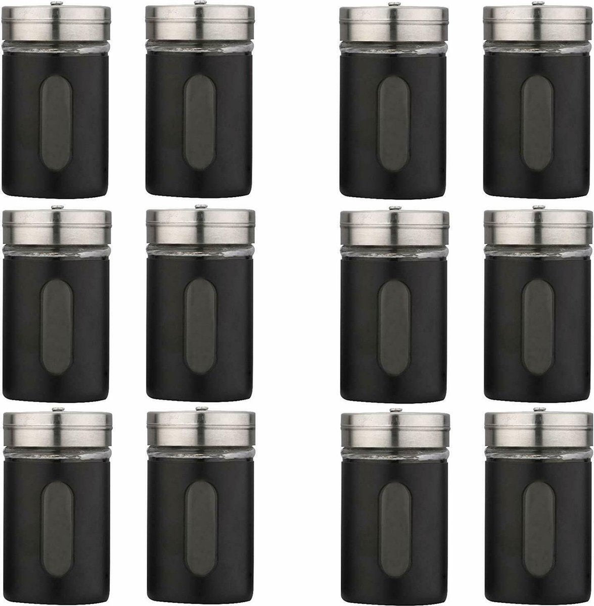 VOORDEEL! 12x RVS kruidenpotjes