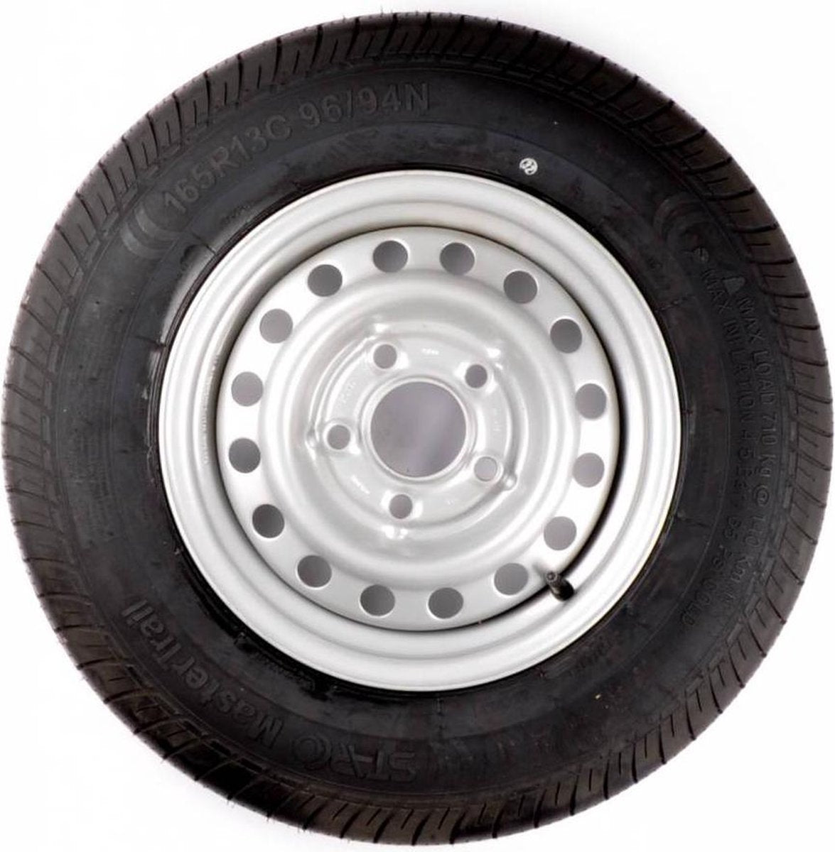 Compleet wiel 165R13C  band + velg  (steek 5x112) 710kg Naafdiameter 67 mm