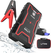 Utrai 7-in-1 Jumpstarter Geschikt voor Auto/Motor/Bus/Boot met Powerbank -16.000mAh Acculader - 7L Benzine - 6.5L Diesel - 12V Starthulp - incl. Opbergcase