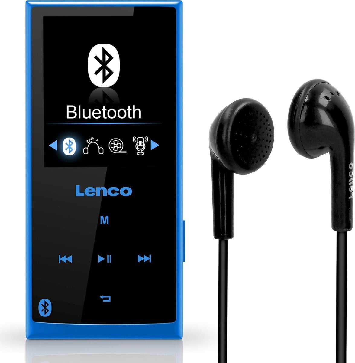 Lenco Xemio-760 BT Blue - MP3-speler met Bluetooth en 8GB geheugen - Blauw