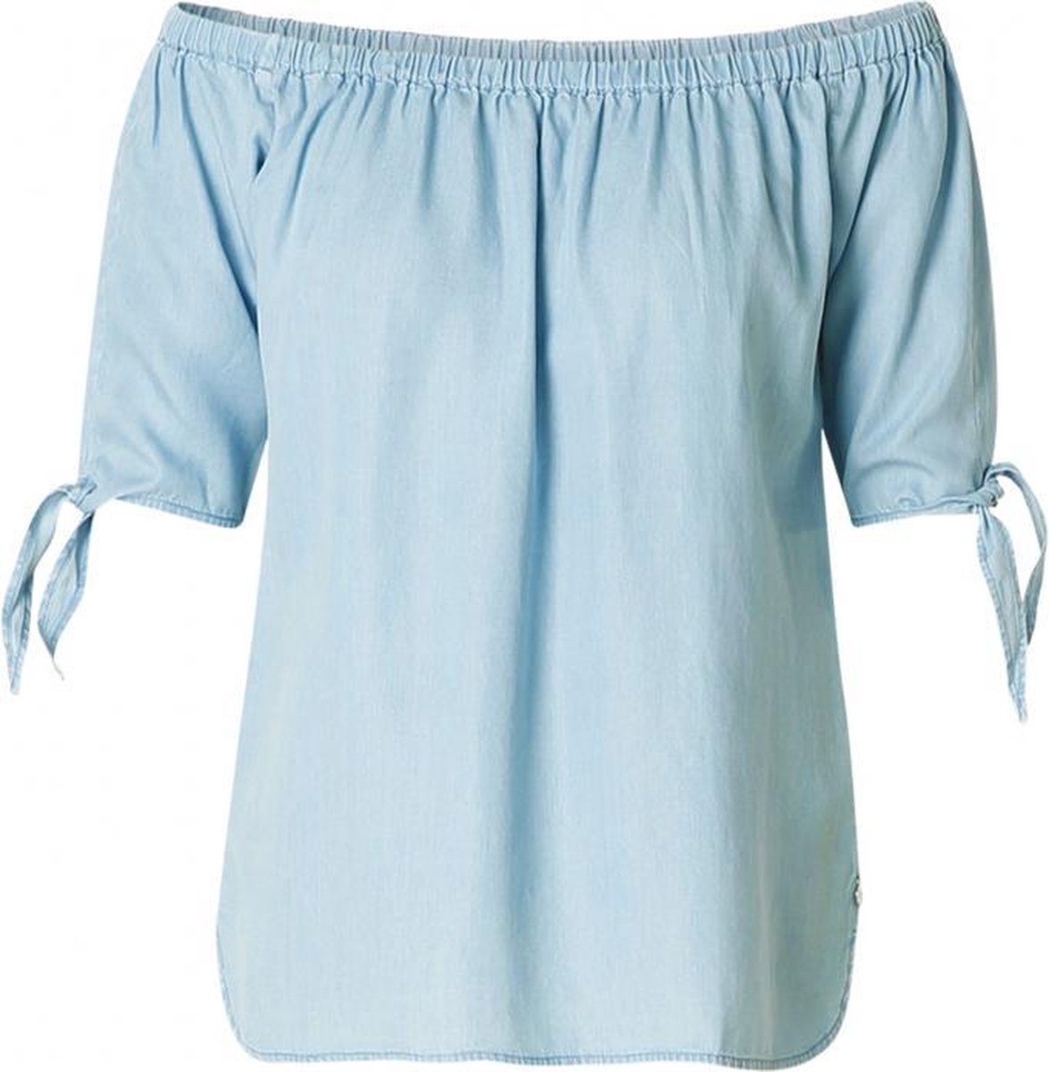 YESTA Lana Blouse - Bleach Blue Denim - maat 2(50)