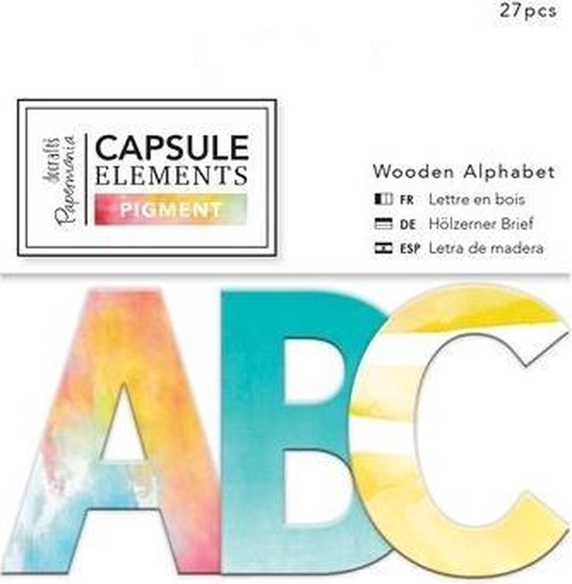 Houten Alfabet (27  stuks) - Capsule Collection - Elements Pigment