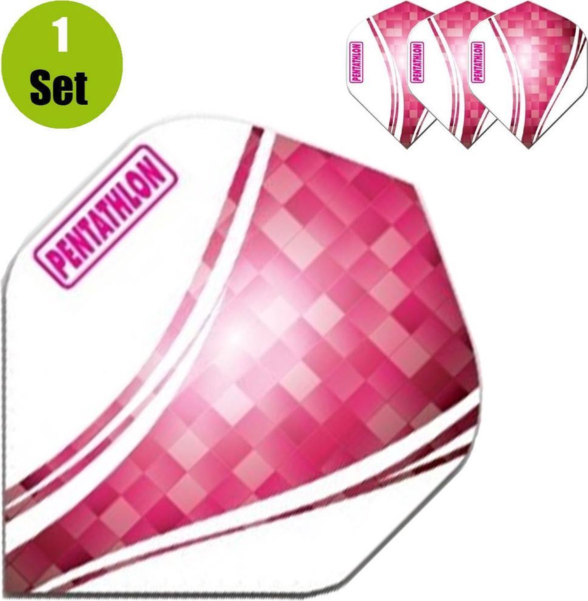 Pentathlon Vizion Swirl Dartflights - Roze- ()