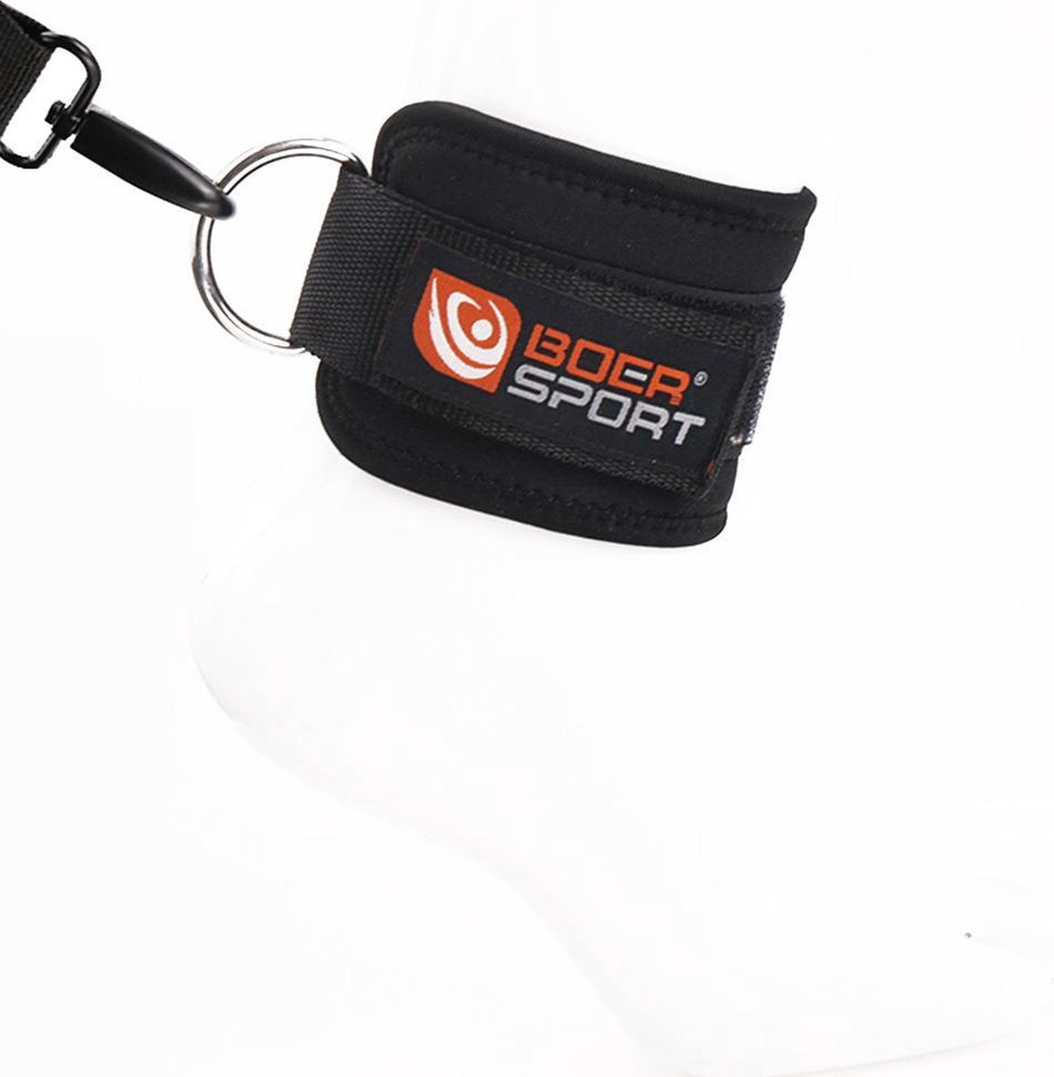 Boersport | Enkelband voor gewichten | Enkel strap voor fitness | Krachttraining | been- en biloefeningen | Zwart