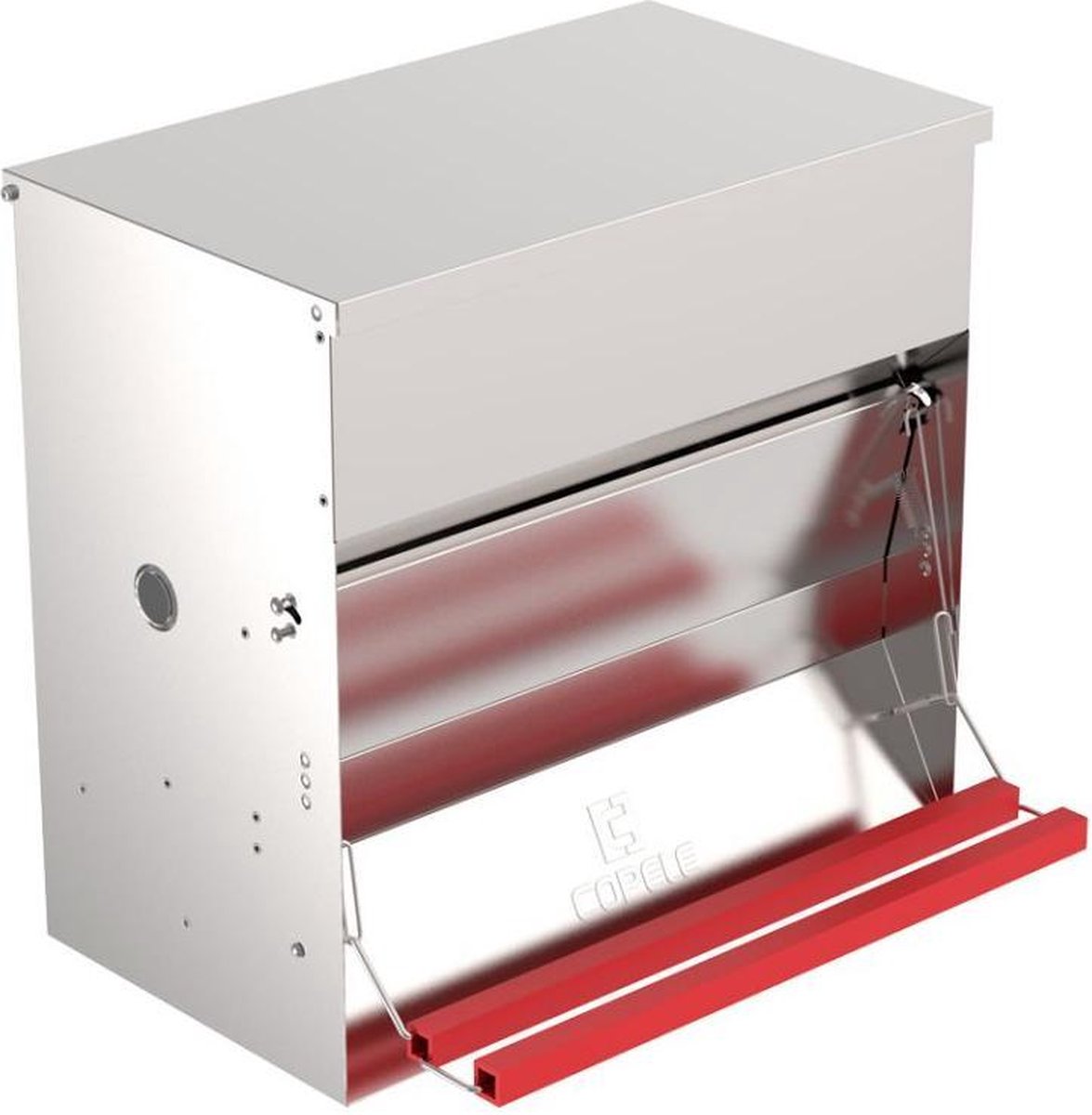 AUTOMATISCHE TRAPBAK VOEDERBAK VOOR KIPPEN 30KG 50X30X50 CM