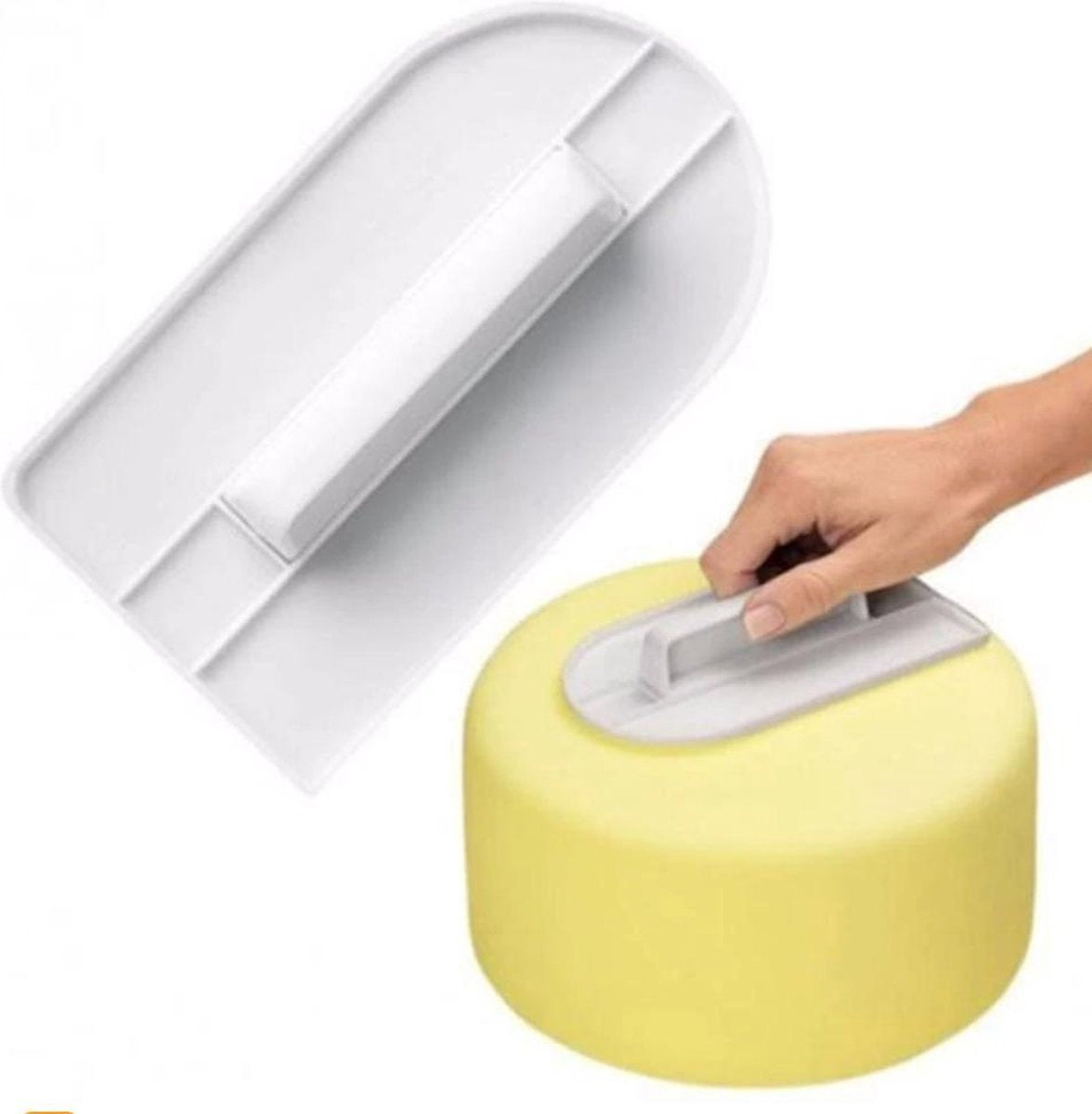 WiseGoods Taart Gladstrijker - Fondant / Marsepein Gladstrijker - Taart Polijster - Taart Mal - Fondant Smoother - Wit