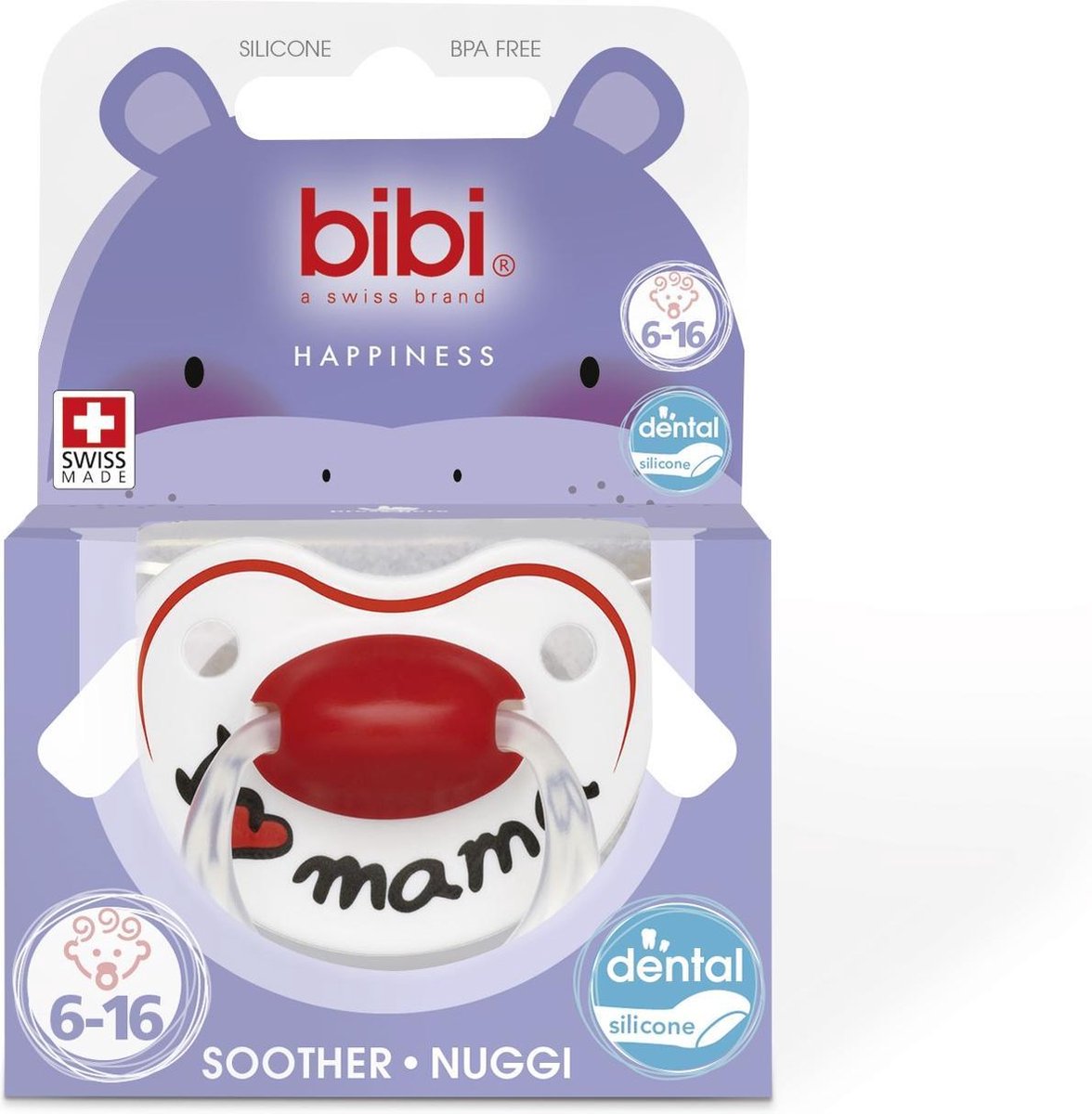 Bibi Happiness fopspeen I Love Mama 6-16 mnd